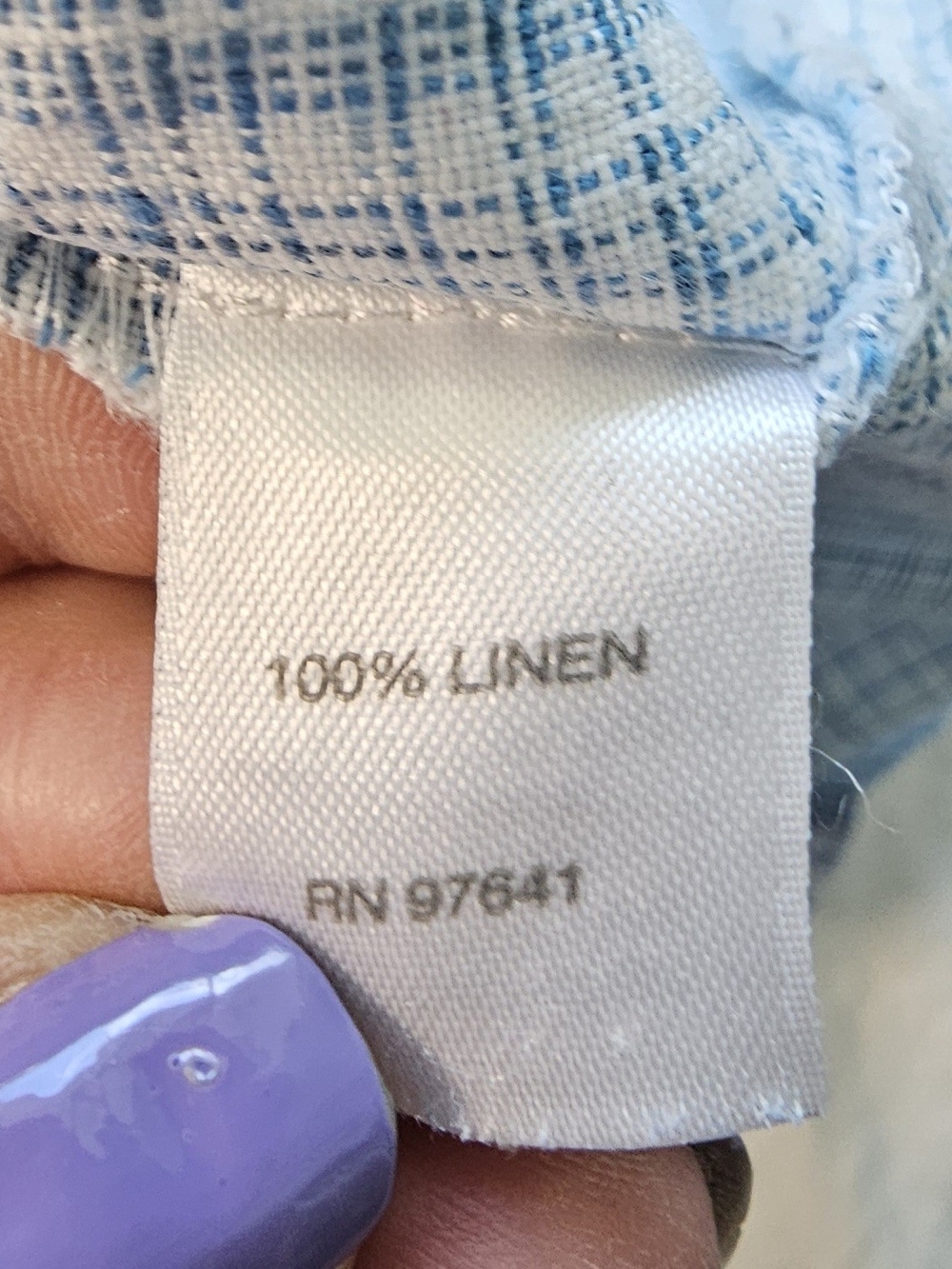 Light Blue Sleeveless Linen Blend Tunic Top - Picture 7 of 7